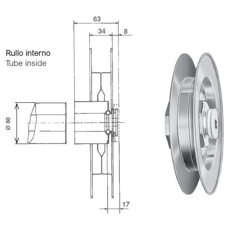 Topfinder 90 mm Universale Cuscinetto Cavo puleggia per Macchina Palestra Attrezzatura Parte Porta del Garage (12Pcs
