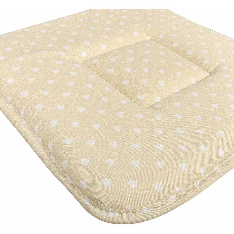 Set 4 Cuscini Sedia Cotone Con Lacci Lavabili Universali Trapuntati Coprisedie Cucina Cuori - Beige | Leroy Merlin