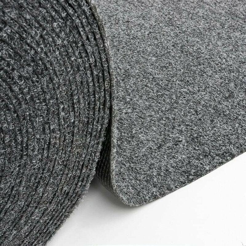 Passatoia Al Metro H50 Cm Su Misura Tappeto Cucina Moquette Ingresso  Antiscivolo 100% Made In Italy - Grigio