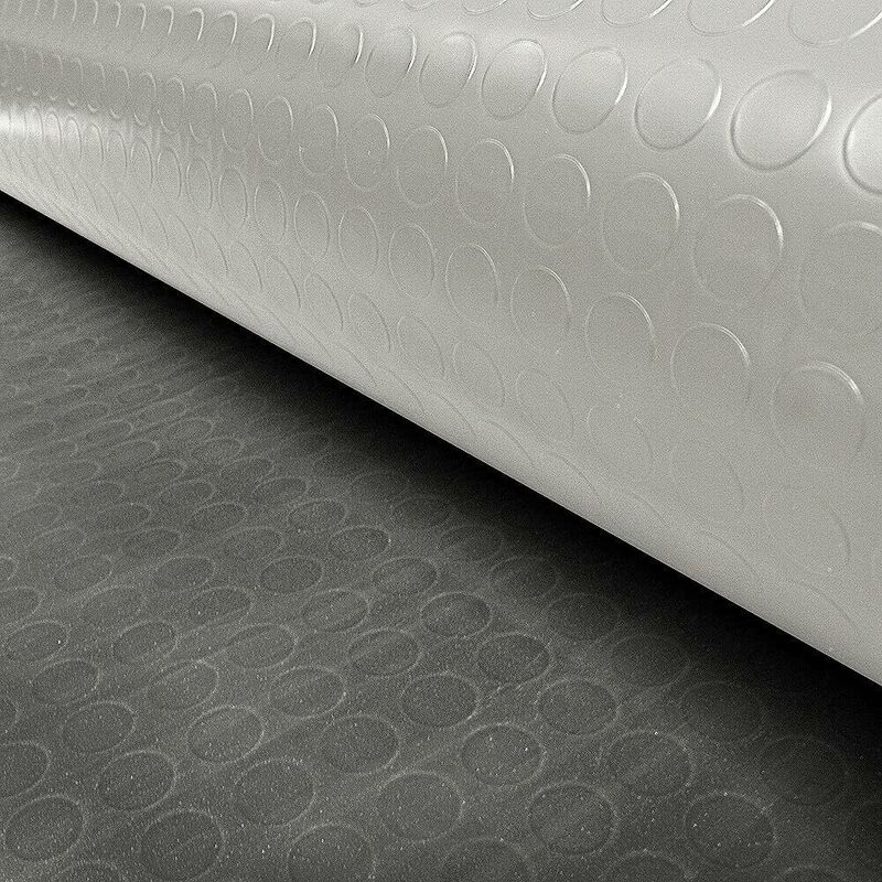Tata Home Rivestimento Pavimento PVC Bollato Antiscivolo: 1x1 Mt, Nero, Spessore 1 Mm, Flessibile E Resistente - 3