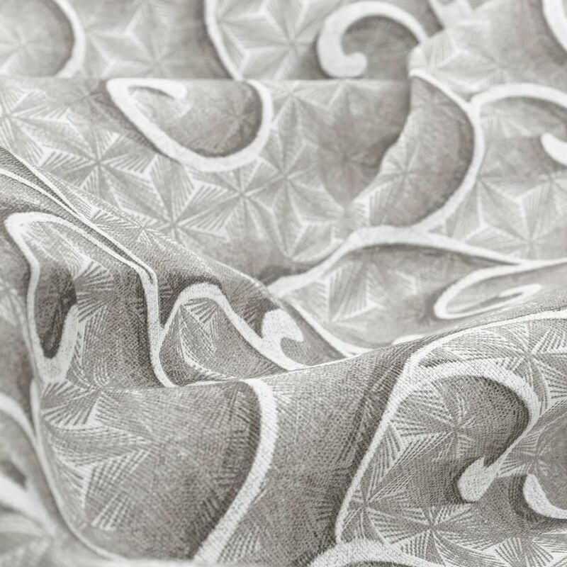 TELO ARREDO copritutto GRAN FOULARD COPRILETTO copridivano tessuto DIGITY  GUFI gufetti grigio in puro cotone