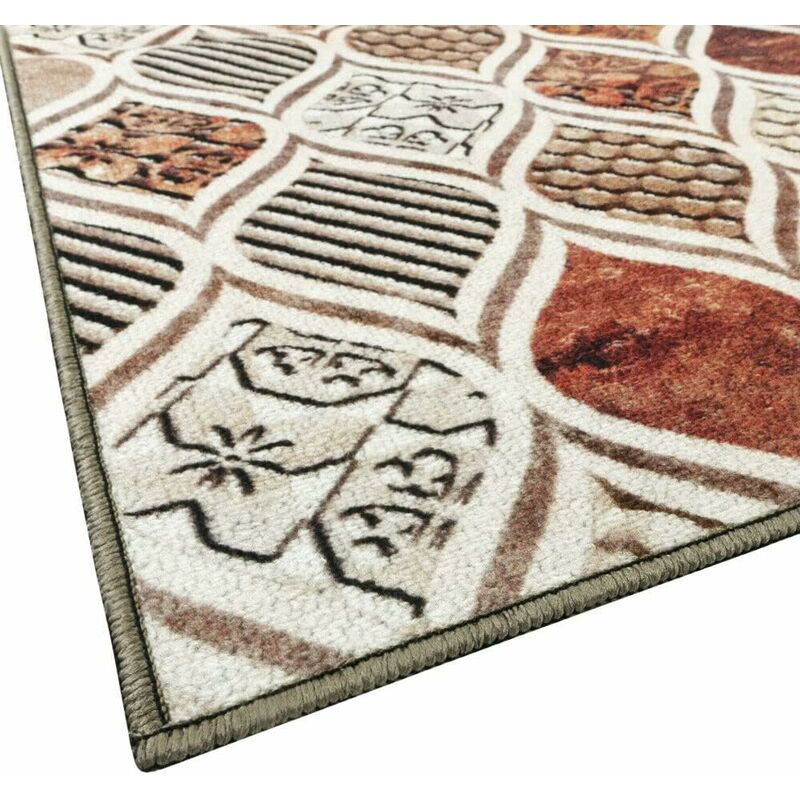 Tappeto Cucina Moderno Parquet Maiolica Antiscivolo Passatoia Ingresso 100%  Made In Italy Dis D - 57x40 cm