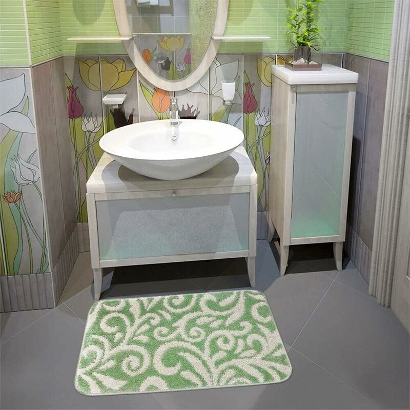 Tappeto bagno rettangolare Remix granit in cotone grigio 80 x 50 cmØ 94 cm