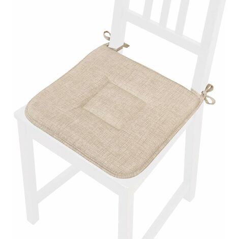 GUOCU Cuscino per Sedia a Quadri in Cotone,Cuscino per Sedia da Tavolo da Pranzo,Sottile Cuscini Lavabili Rimovibili Antiscivolo per Giardino Patio Cucina Ufficio Sedile D 45x45CM