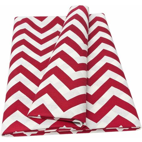 Telo Arredo CopriTutto 170x280 cm Cotone Copridivano Letto Poltrona Rosso  Motivo Zig Zag