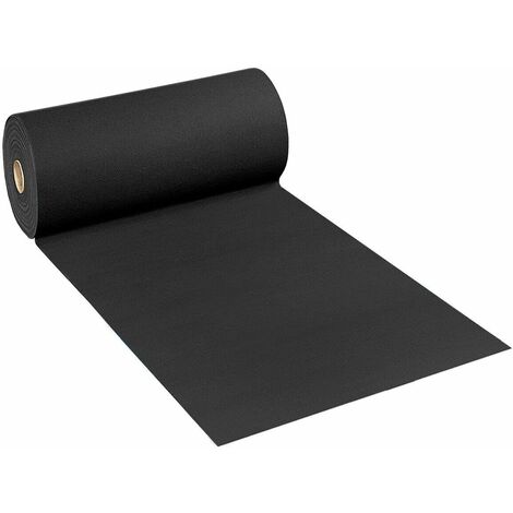 Tappeto Moquette al Metro H100 Cm Interno Esterno Passatoia Negozio Chiesa - Nero (1/5)