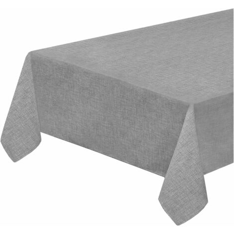 Tovaglia Antimacchia Rettangolare 140 x 190 Moderna Marrone Scuro Plastificata Copritavolo Esterno Impermeabile Copri Tavolo da Interno Elegante per Cucina Ristorante Giardino Esterno Feste