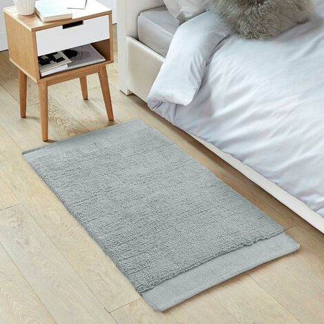 Tappetino Bagno Memory Foam Angolo L - 80x80cm Antiscivolo Grigio - Foto 12