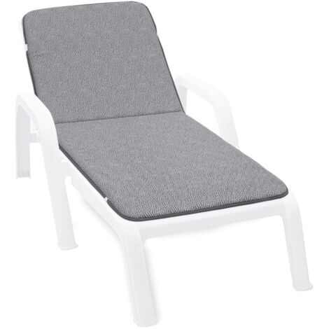 Relaxdays Sdraio Mare XXL 195x69 cm, Lettino Prendisole Imbottito con