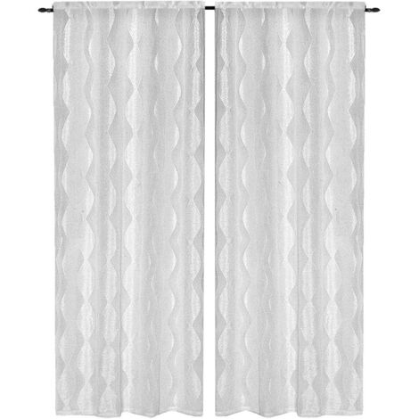 Tende Finestre Porte Interno Elegante Chic Tessuto Strass Brillantini Coppia 2 pz Grigio - 60x150 Cm