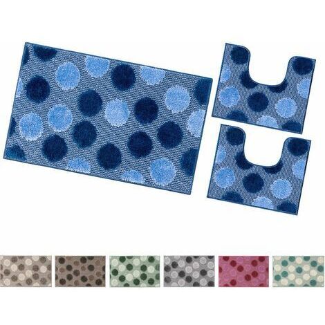 Tappeto Bagno Parure Set 3 Pezzi Soffice 100% Made in Italy Antiscivolo Shaggy 3D Moderno Assorbente - Tortora
