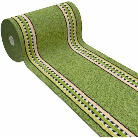 Tappeto Cucina Verde Antiscivolo 100% Made in Italy Passatoia Corsia Bordata Ingresso Lavabile In Varie misure - 57x270 cm (1/4)