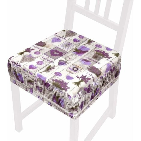 Cuscini per sedie in lino di cotone 15 x 15,17 x 17/Lattice Sedia quadrata  con cravatte per cuscino sedie / poltrone Tappetino per sedia da pranzo /  soggiorno -  Italia