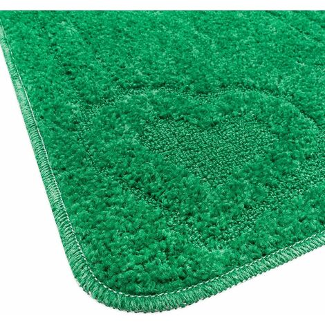 Morbuy Tappetino Da Bagno Assorbente 50x80 Cm - Verde Foglia, Morbido A Pelo Lungo In Microfibra, Antiscivolo E Lavabile In Lavatrice