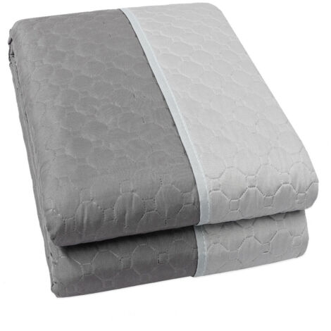 Trapuntino Copriletto Double Face Mezza Stagione Coperta Trapunta Leggera Grigio - 1 Piazza 150x255