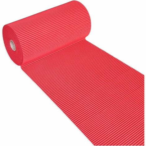 Tappeto Gomma Morbido Bordo Piscina Rotolo 15 MT Multiuso Sottobicchiere Lavello 100% Made In Italy - Rosso