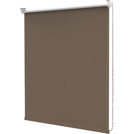 Tenda a Rullo Avvolgibile Porta Finestra Casa Ufficio Parete Soffitto Marrone - 180x180 cm