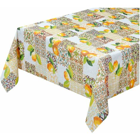 Tovaglia Cucina Antimacchia Tessuto Resinato Proteggi Copri Tavolo Moderno Fantasia A - 140x280 cm (1/4)