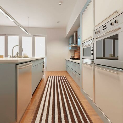 Tappeto Passatoia Cementine Made In Italy - Antiscivolo, Lavabile, Per Cucina, Ingresso E Soggiorno (57x240 Cm)