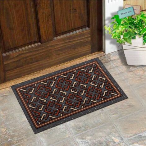 Zerbino Ingresso Casa - Tappeti Ingresso Interno ed Esterno, Tappeto Asciugapassi Ultra Assorbente in Vari Colori e Misure - Nero - 60x90 cm