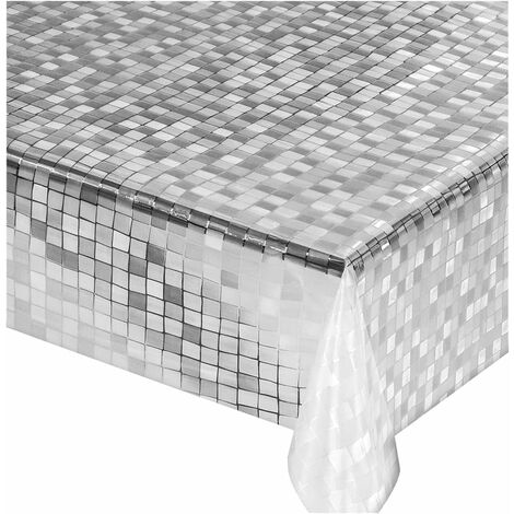 Tovaglia Trasparente Antimacchia Moderna Plastificata Lucida Copritavolo Pvc Dis.A - 140x180 cm (1/2)