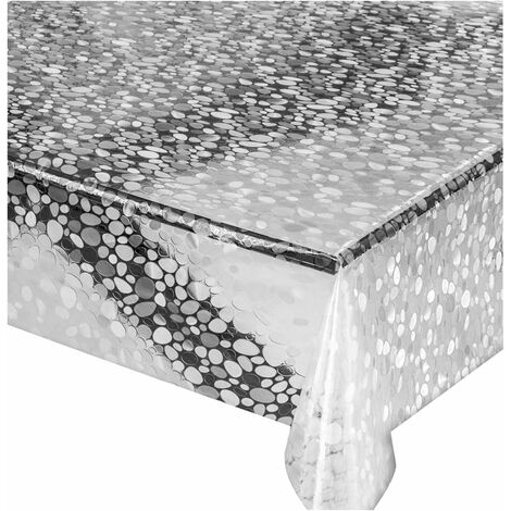 Tovaglia Trasparente Antimacchia Moderna Plastificata Lucida Copritavolo Pvc Dis.F - 140x440 cm