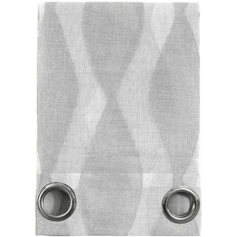 Tende Porta Finestra Occhielli Brillantini Coppia Moderna 140x280 Cm Semitrasparente Interno - Grigio