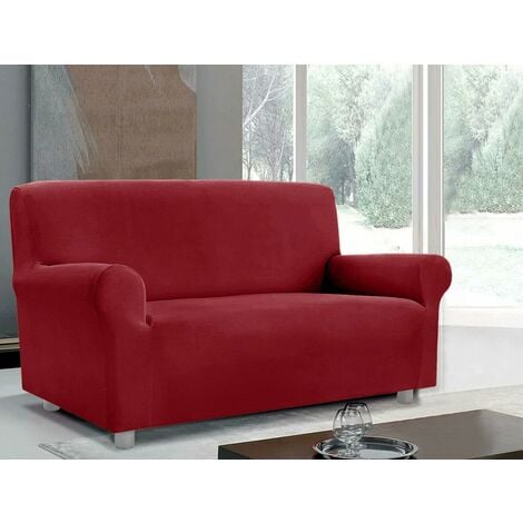 Copridivano Elasticizzato Universale Con Braccioli 100% Made In Italy Salva  Divano Poltrona Bordeaux - 1 Posto