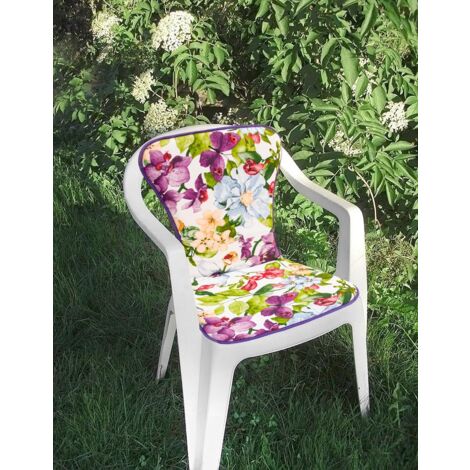 Cuscino Sdraio Floreale Viola - Copri Seduta Morbido Per Sdraio O Poltrona Pieghevole - Foto 5