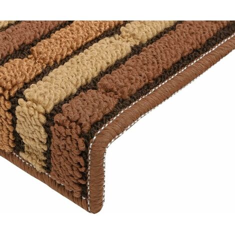Tappeto Scala Antiscivolo Mod. Linda - 67x850cm Marrone Made In Italy - Foto 13
