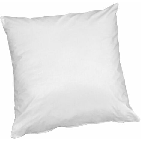 Fodera Cuscino Cotone Lucido 40x40 Cm Cerniera Copricuscino 100% Made In Italy - Bianco