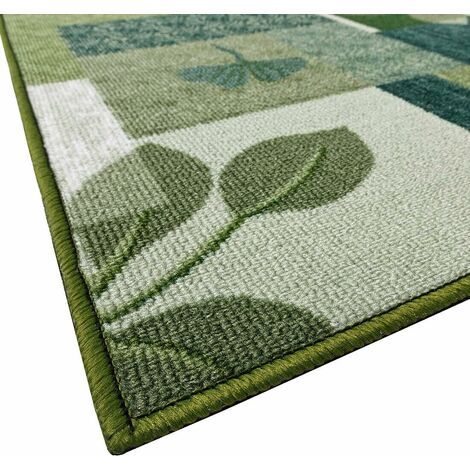Sequoia Tappeto Passatoia In Ciniglia Antiscivolo – Largo 53 Cm, Lunghezza 140 Cm – Lavabile In Lavatrice – Verde, Made In Italy