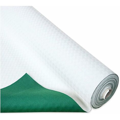 Tovaglia Pvc Proteggi Tavolo Mollettone Morbido Antiscivolo Antimacchia Antiurto 100% Made in Italy Bianco Double - 140x50 cm