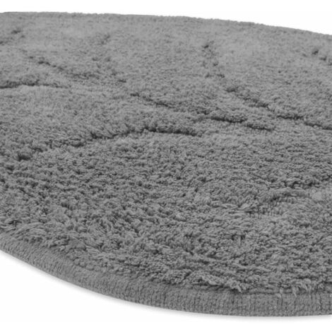 Furn. Tappetino Da Bagno Semicircolare In Cotone Intrecciato - Morbido, Assorbente E Antiscivolo - 1400 GSM