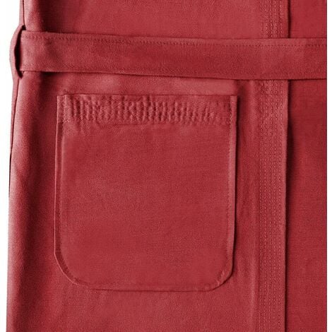 Accappatoio Microfibra Moderno Tinta Unita Morbido Uomo Donna Cintura  Tasche Cappuccio Bordeaux - L