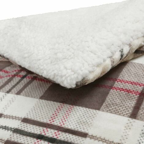 Plaid Coperta Sherpa Pile Doppio Strato Morbida Calda Vellutata  Matrimoniale - Dis.E