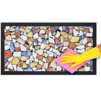 Zerbino All Seasons Con Struttura Punteggiata - Antiscivolo, Assorbente, Esterni/Interni, 90x150 Cm, Rosso