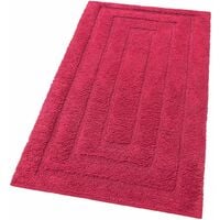 Tappeto Bagno Puro Cotone 50x80 cm Elegante Lussuoso Morbido Scendiletto  Antiscivolo Rosso