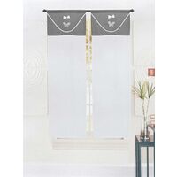 HOMEIDEAS Tende Laterali Per Porta D'ingresso – 2 Pannelli Bianchi 137x182 Cm – Semitrasparenti Con Tasca Per Bastone E Ferma Tenda
