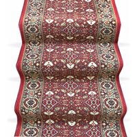 Passatoia Scala Bordata Ingresso Corridoio Tappeto Cucina Gradini 100% Made In Italy Bordeaux - 67x240 cm