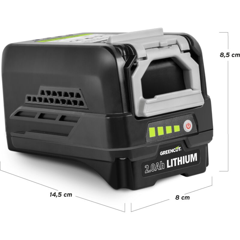 Caricabatteria Per Utensili Greencut 40V - Compatibile Con Batterie Litio 2.0Ah E 4.0Ah - Foto 4
