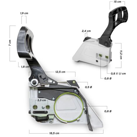Coperchio con maniglia freno motosega 62cc
