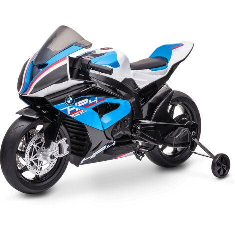 PLAYKIN Bicicletta elettrica per bambini BMW HP4 Blu 12V ricaricabile triciclo per bambini +3 anni (1/5)