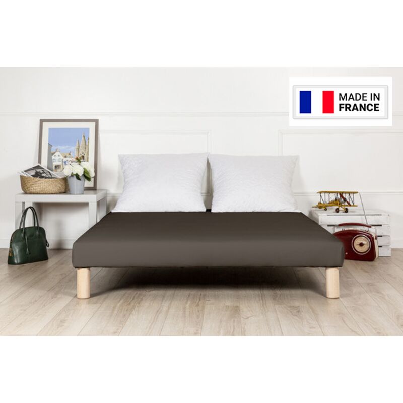 Sommier Tapissier Peggy Blanc 130x190cm – Fabrication Française, Livré Avec Pieds ! - 8