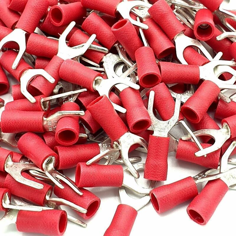 Cosse à sertir cylindrique 4mm rouge mâle pour câble de 1.5mm2