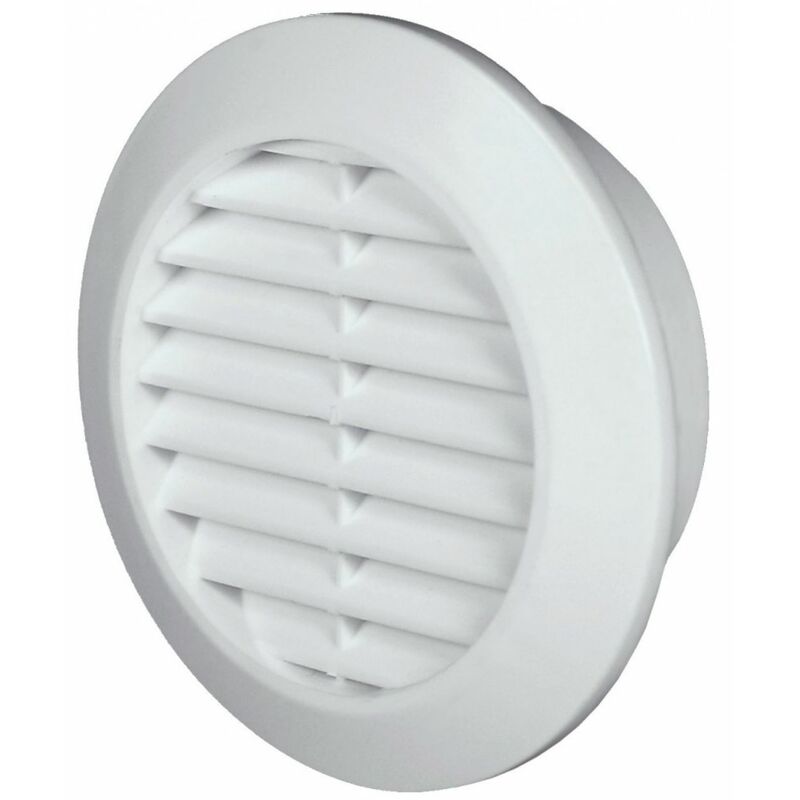 Grille ronde de diffusion d´air étoile réglable à bouton Ø 130 mm - Couleur  Blanche