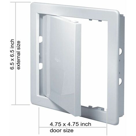 Panneau dinspection de porte en plastique ABS blanc 250 x 400 mm 