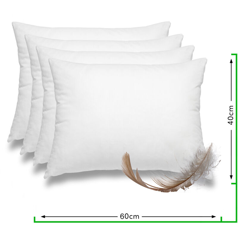 2 Stück 2er Set Federkissen 100% Federn 30x50 cm 330g OekoTex Kissen Füllkissen Bezug Baumwolle weiß I Innenkissen / Kissenfüllung / kleine Kopfkissen viele Maße 2 Stück 2er Set Federkissen 100% Federn 30x50 cm 330g OekoTex Kissen Füllkissen Bezug Baumwolle weiß I Innenkissen / Kissenfüllung / kleine Kopfkissen viele Maße