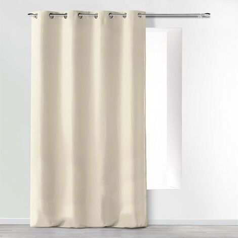 Douceur D'Intérieur – Rideau à œillets 140 x 260 cm en microfibre semi-transparent – Finition 8 œillets métalliques – Tombé fluide et léger