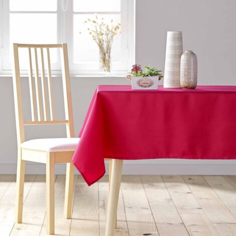 Nappe rectangle "Essentiel" - Rouge - 140 x 250 cm - Livraison gratuite